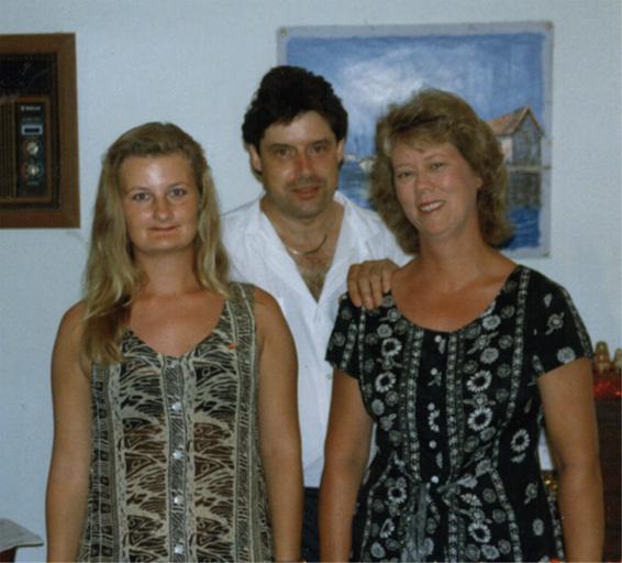 Helen, Steve og jeg nytrsaften